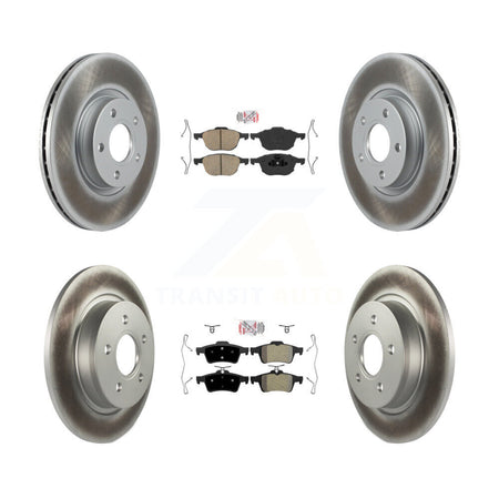 Front Ceramic Rear Semi-Metallic Pad Coat Disc Brake Rotors Kit For Volvo S40 C30 V50 C70 KGA-102429