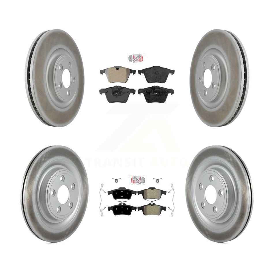 Front Rear Semi-Metallic Pad Coated Disc Brake Rotor Kit For Jaguar XF XJ XKR XK Super V8 KGA-102432