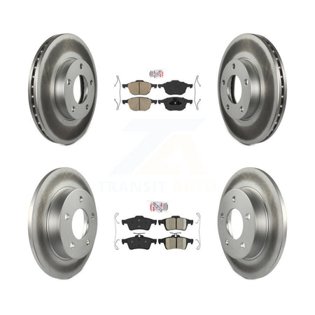 Front Rear Ceramic Pads And Coated Disc Brake Rotors Kit For Mazda 3 Sport KGA-102434