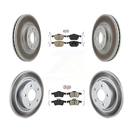 Front Rear Ceramic Pads And Coated Disc Brake Rotors Kit For Mazda 3 Sport KGA-102436