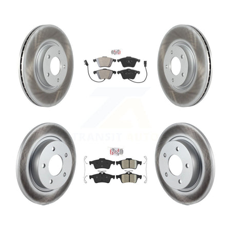 Front Semi-Metallic Rear Ceramic Pads And Coated Disc Brake Rotors Kit For Mazda 3 KGA-102437