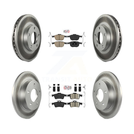 Front Rear Ceramic Pads And Coated Disc Brake Rotors Kit For Mazda 3 Sport KGA-102439