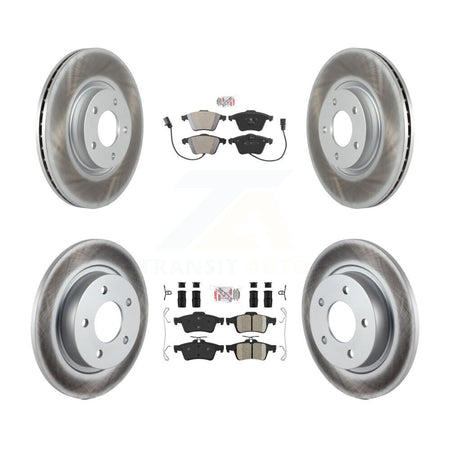 Front Semi-Metallic Rear Ceramic Pads And Coated Disc Brake Rotors Kit For Mazda 3 KGA-102442