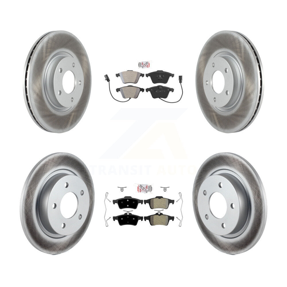 Front Rear Semi-Metallic Pads And Coated Disc Brake Rotors Kit For Mazda 3 KGA-102447