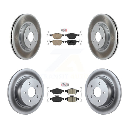 Front Rear Ceramic Pads And Coated Disc Brake Rotors Kit For Ford Escape C-Max KGA-102449