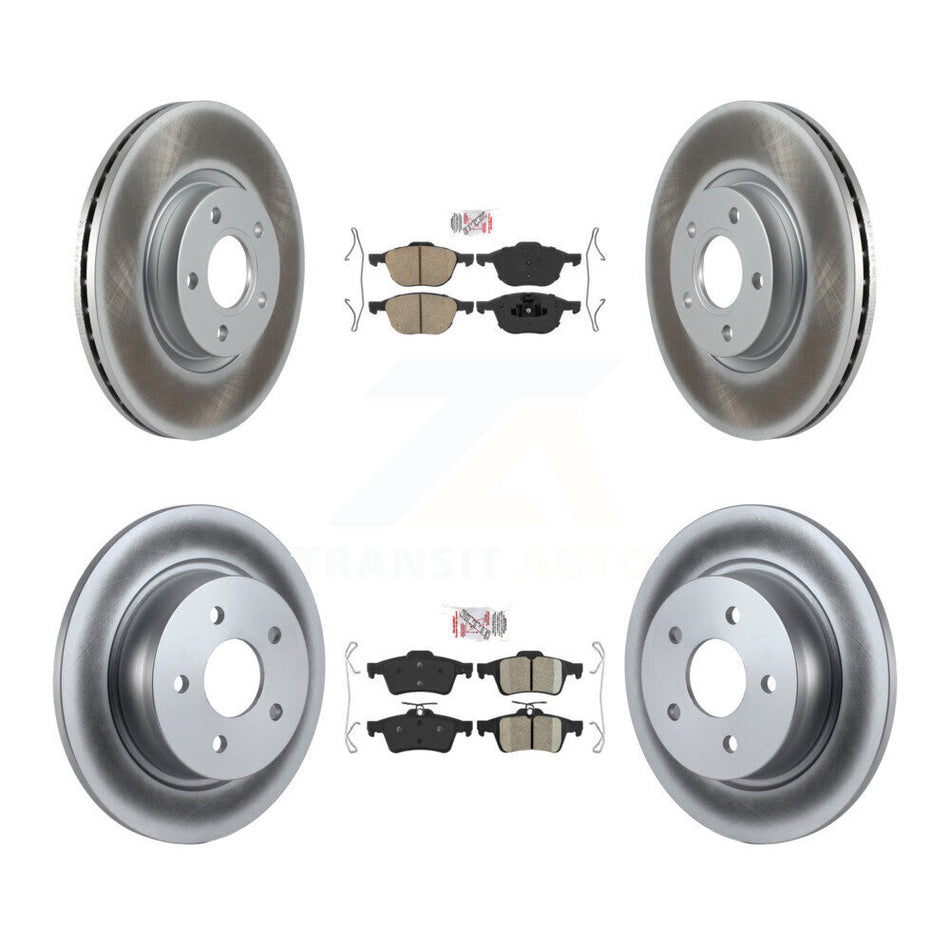 Front Rear Ceramic Pads And Coated Disc Brake Rotors Kit For Ford Escape C-Max KGA-102449