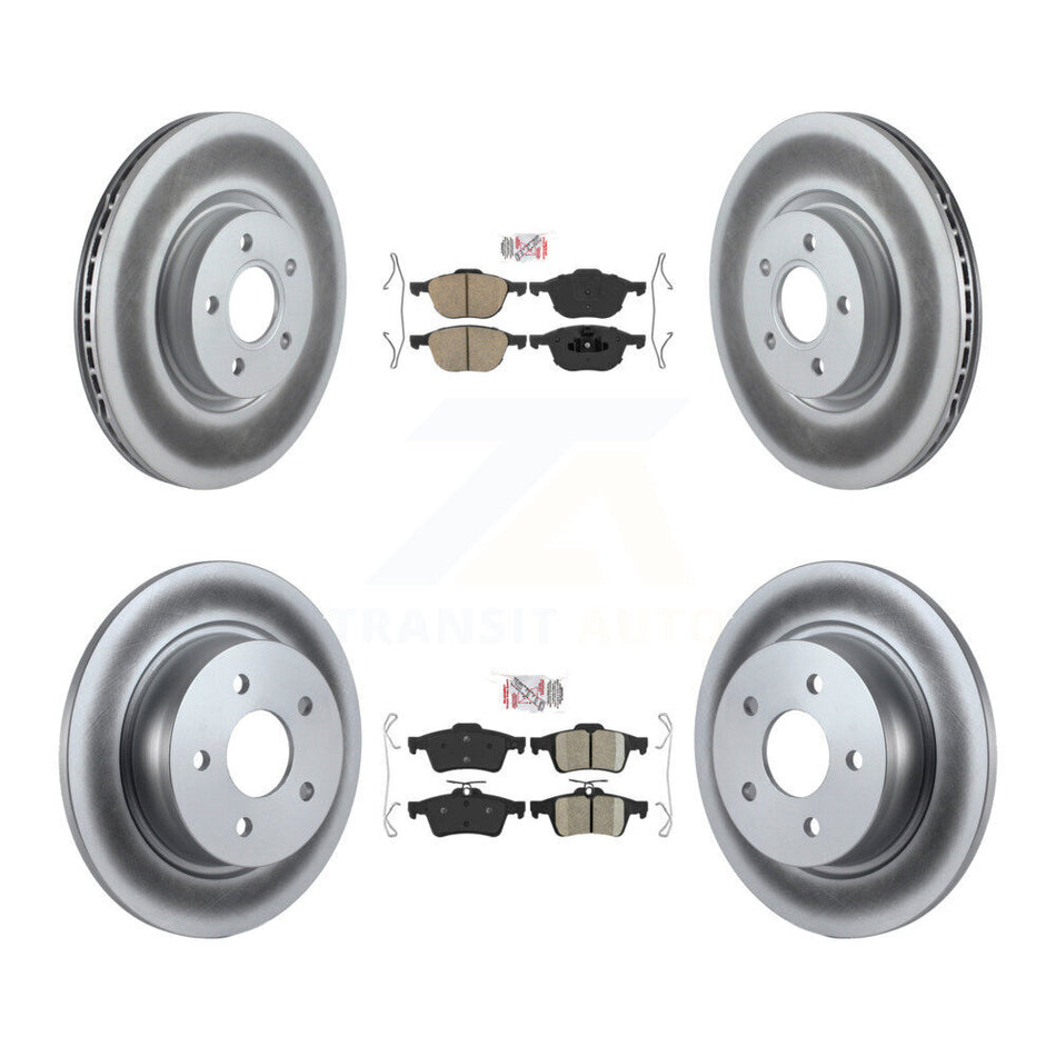 Front Rear Ceramic Pad Coat Brake Rotor Kit For 14 Ford Transit Connect 104.8" wheel base KGA-102451