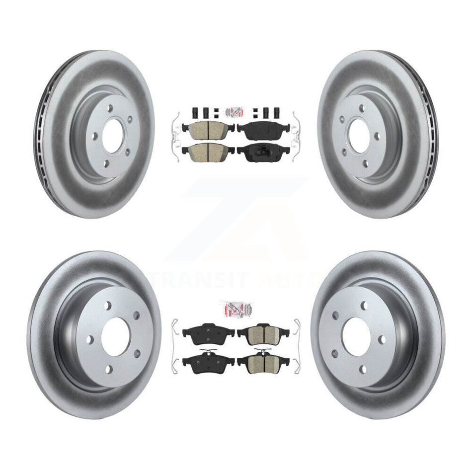 Front Rear Ceramic Pads And Coated Disc Brake Rotors Kit For Ford Escape Transit Connect KGA-102452