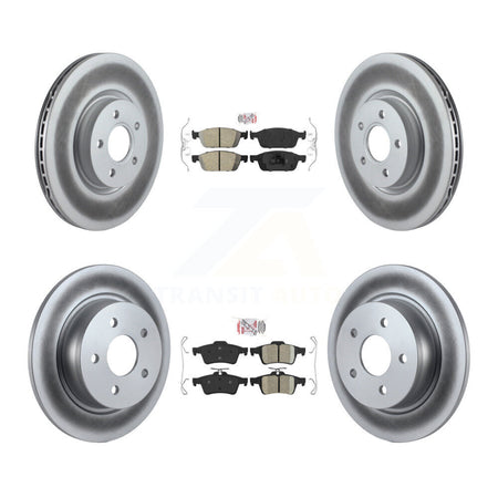Front Rear Ceramic Pads And Coated Disc Brake Rotors Kit For Ford Escape Transit Connect KGA-102453