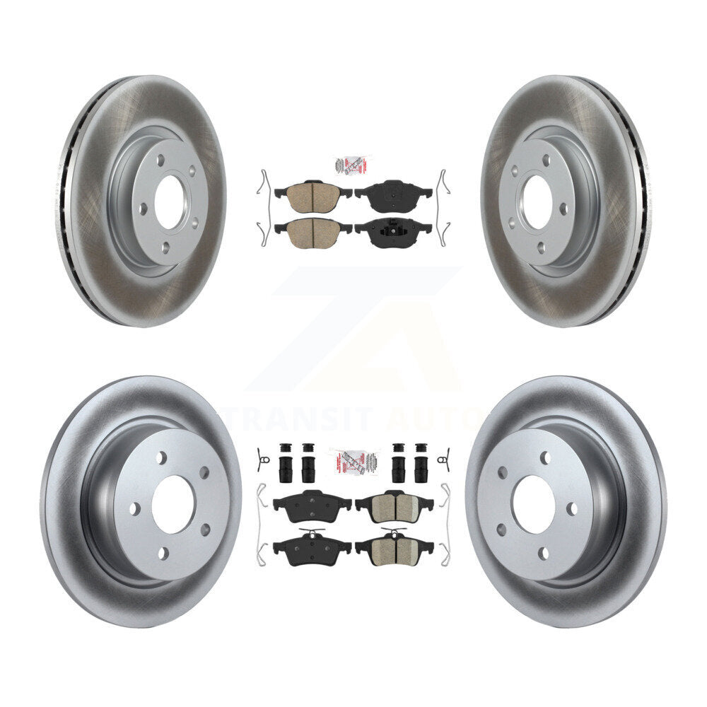 Front Rear Ceramic Pads And Coated Disc Brake Rotors Kit For Ford Escape C-Max KGA-102455