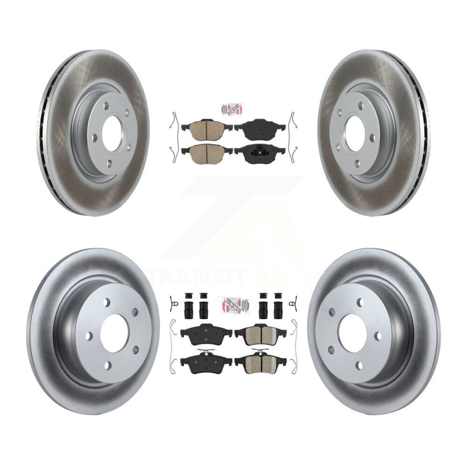 Front Rear Ceramic Pads And Coated Disc Brake Rotors Kit For Ford Escape C-Max KGA-102455