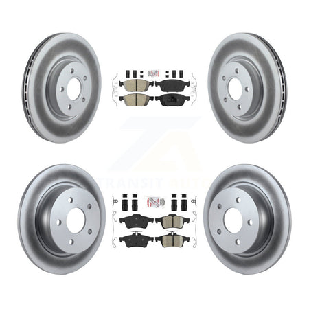 Front Rear Ceramic Pads And Coated Disc Brake Rotors Kit For Ford Escape Transit Connect KGA-102458