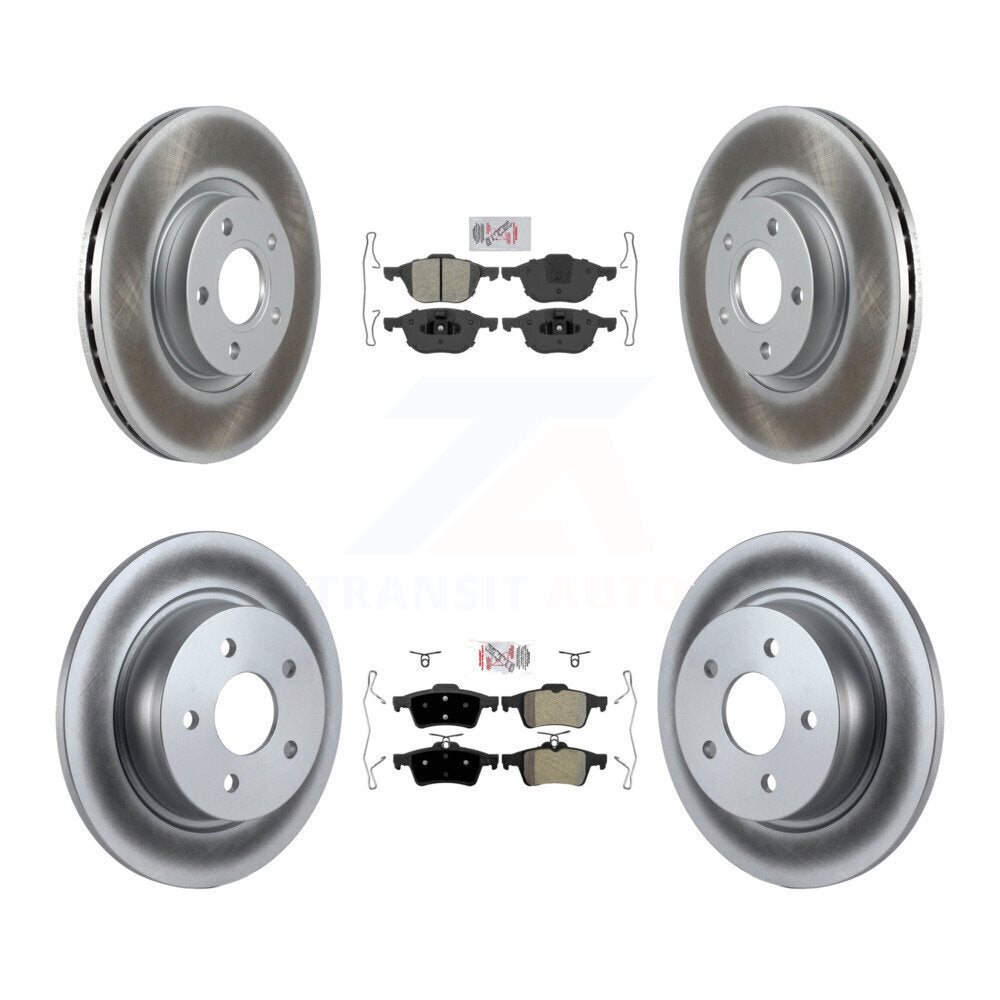 Front Rear Semi-Metallic Pads And Coated Disc Brake Rotors Kit For Ford Escape C-Max KGA-102460