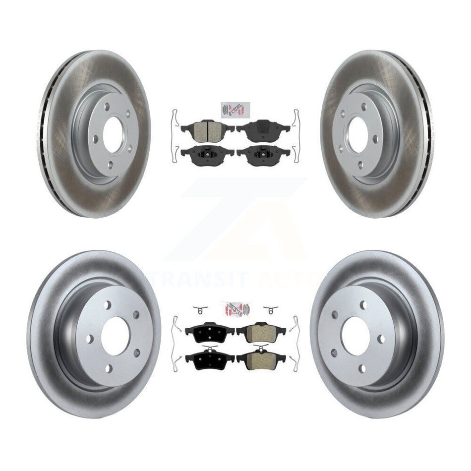 Front Rear Semi-Metallic Pads And Coated Disc Brake Rotors Kit For Ford Escape C-Max KGA-102460