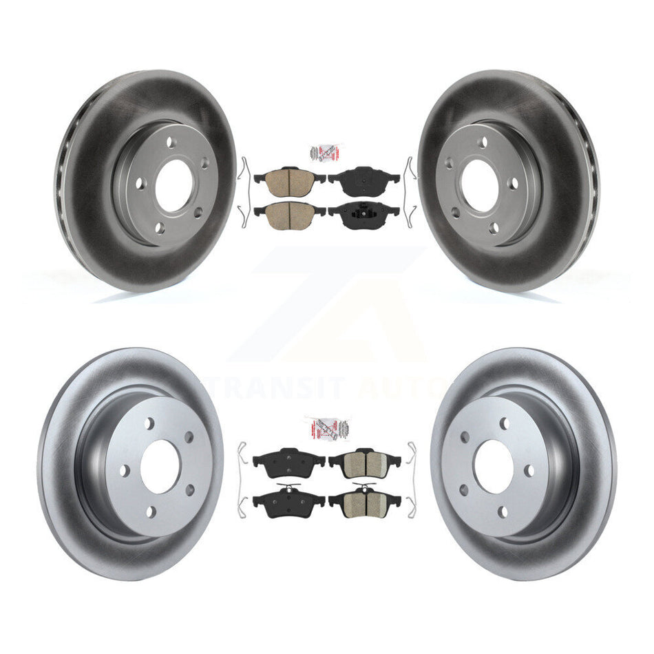 Front Rear Ceramic Pads And Coated Disc Brake Rotors Kit For Ford C-Max KGA-102471