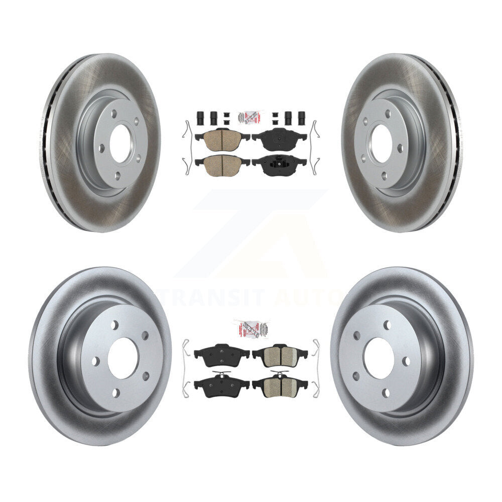 Front Rear Ceramic Pads And Coated Disc Brake Rotors Kit For Ford Escape C-Max KGA-102472