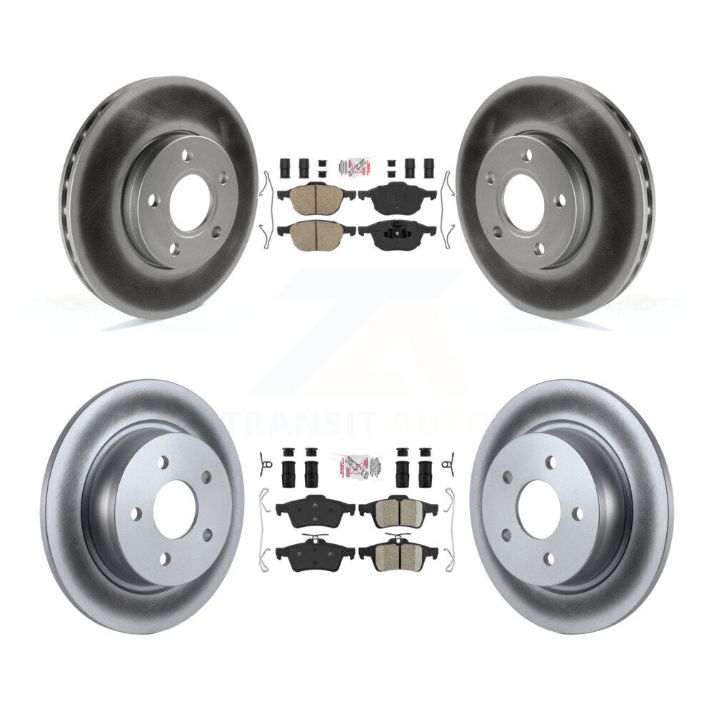 Front Rear Ceramic Pads And Coated Disc Brake Rotors Kit For Ford C-Max KGA-102474