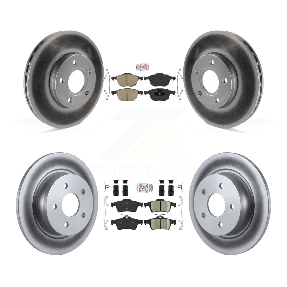 Front Rear Ceramic Pads And Coated Disc Brake Rotors Kit For Ford C-Max KGA-102475