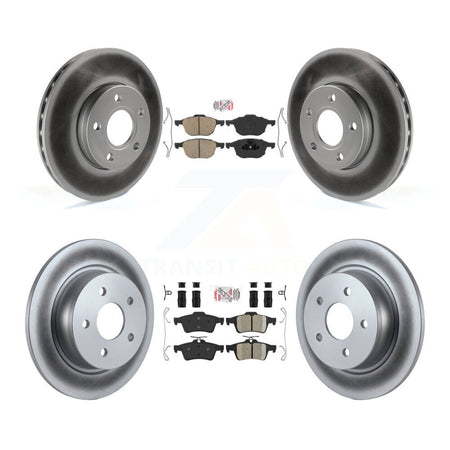 Front Rear Ceramic Pads And Coated Disc Brake Rotors Kit For Ford C-Max KGA-102475