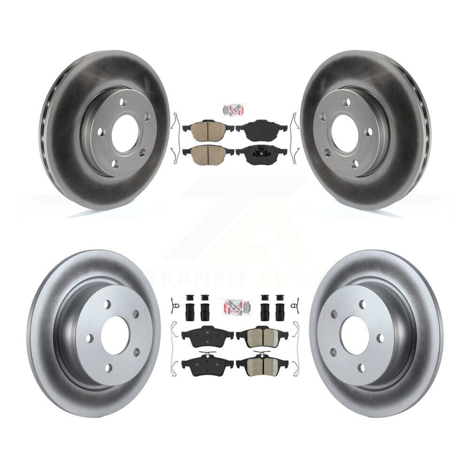Front Rear Ceramic Pads And Coated Disc Brake Rotors Kit For Ford C-Max KGA-102475