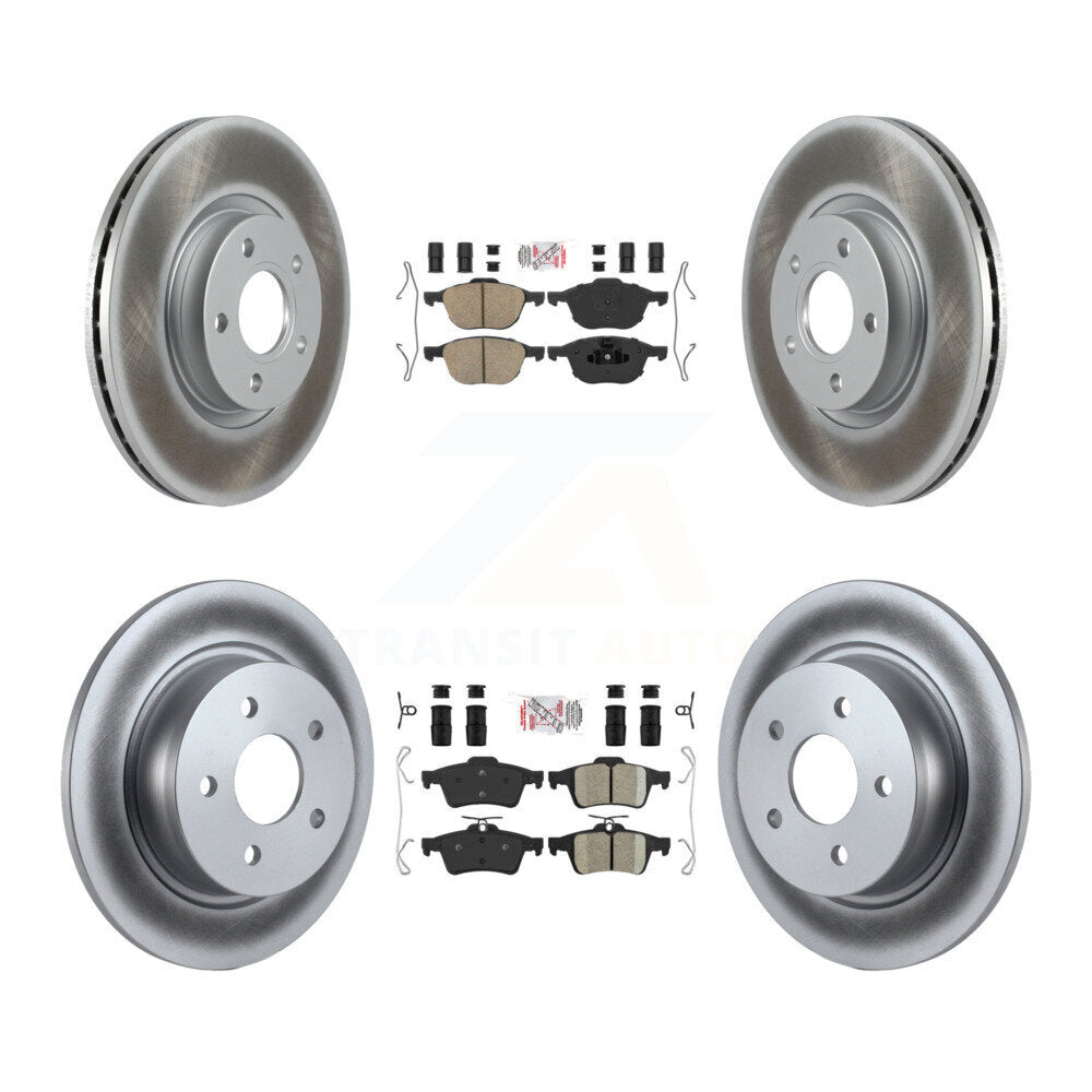 Front Rear Ceramic Pads And Coated Disc Brake Rotors Kit For Ford Escape C-Max KGA-102476
