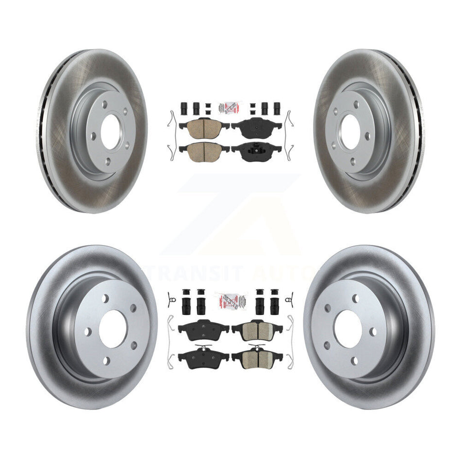 Front Rear Ceramic Pads And Coated Disc Brake Rotors Kit For Ford Escape C-Max KGA-102476