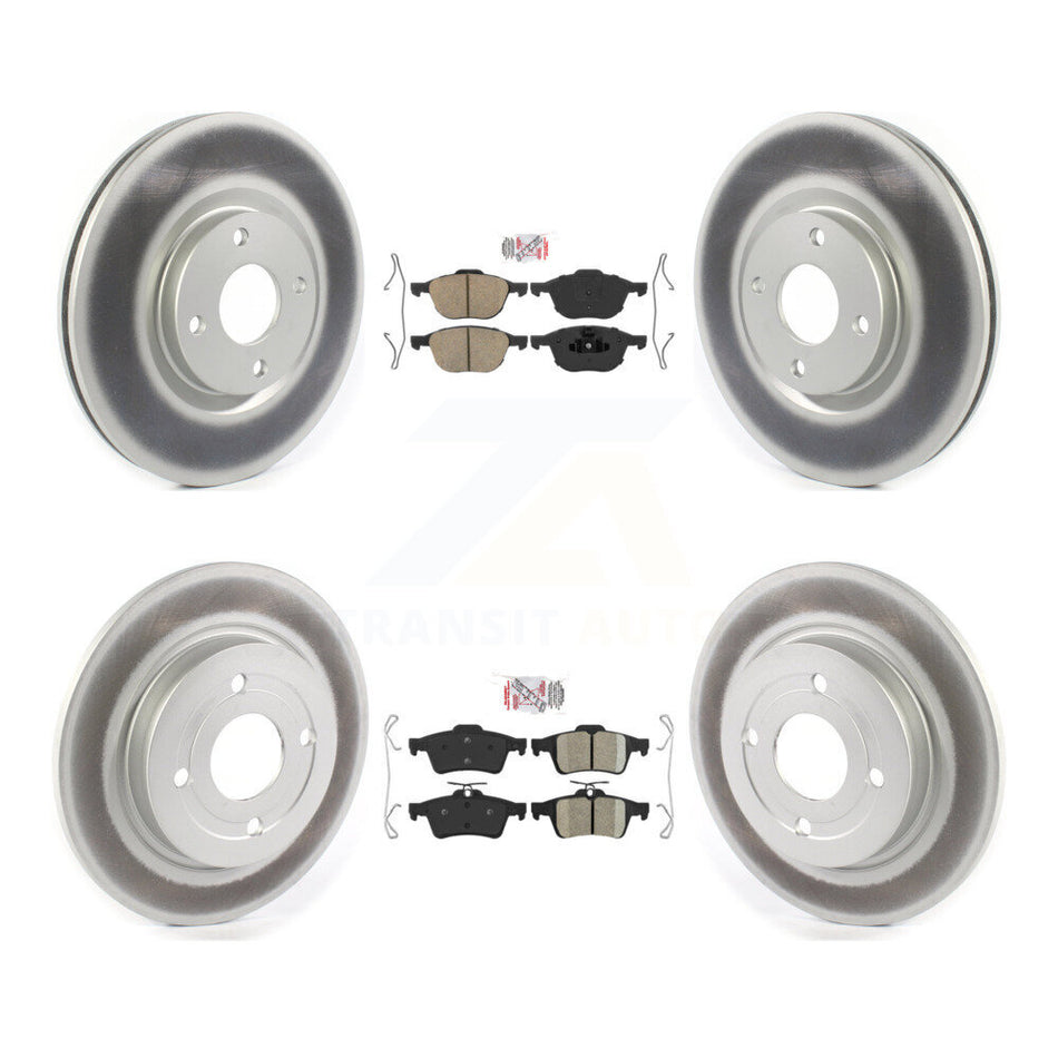 Front Rear Ceramic Pads And Coated Disc Brake Rotors Kit For 2018-2022 Ford EcoSport AWD KGA-102500