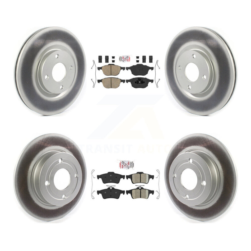 Front Rear Ceramic Pads And Coated Disc Brake Rotors Kit For 2018-2021 Ford EcoSport FWD KGA-102501