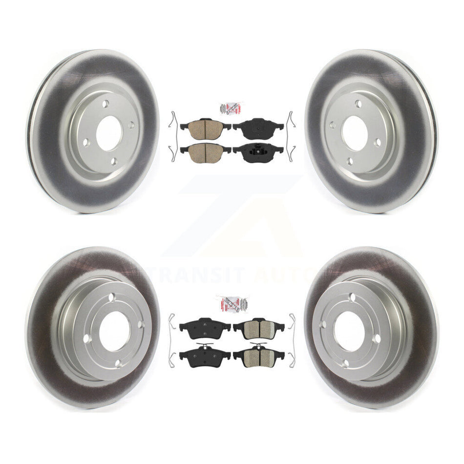 Front Rear Ceramic Pads And Coated Disc Brake Rotors Kit For 2018-2021 Ford EcoSport FWD KGA-102502
