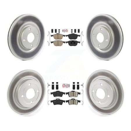 Front Rear Ceramic Pads And Coated Disc Brake Rotors Kit For 2018-2022 Ford EcoSport AWD KGA-102503