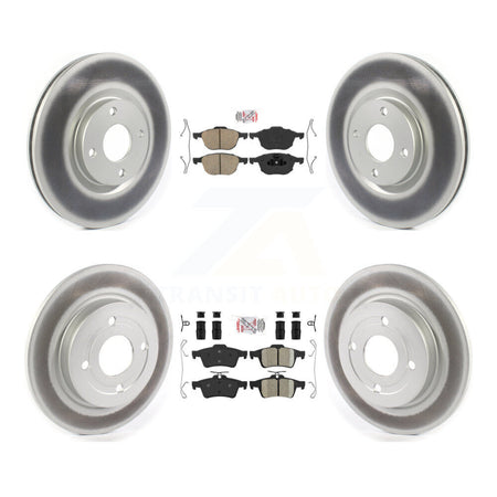 Front Rear Ceramic Pads And Coated Disc Brake Rotors Kit For 2018-2022 Ford EcoSport AWD KGA-102504