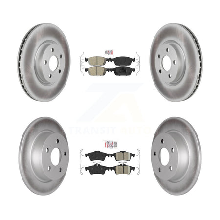 Front Rear Ceramic Pads And Coated Disc Brake Rotors Kit For Ford Transit Connect KGA-102507