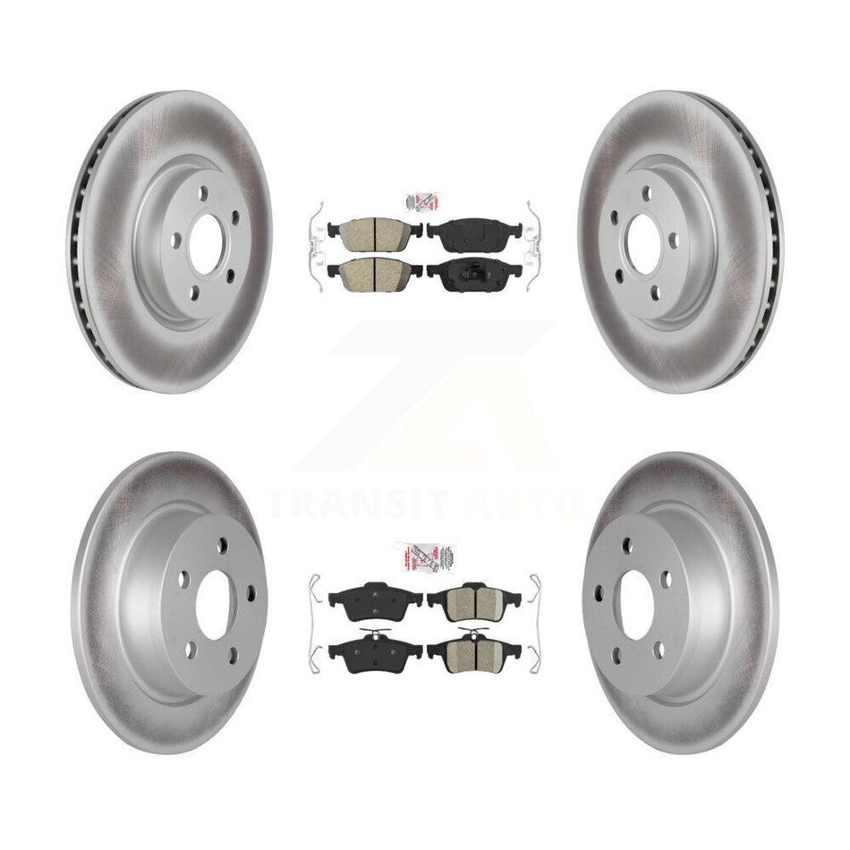 Front Rear Ceramic Pads And Coated Disc Brake Rotors Kit For Ford Transit Connect KGA-102507
