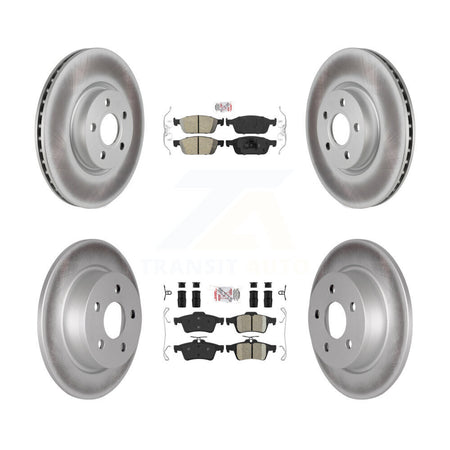 Front Rear Ceramic Pads And Coated Disc Brake Rotors Kit For Ford Transit Connect KGA-102508
