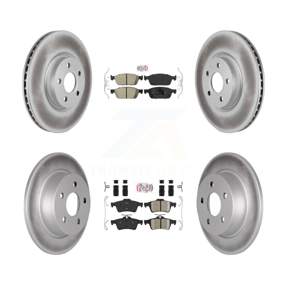 Front Rear Ceramic Pads And Coated Disc Brake Rotors Kit For Ford Transit Connect KGA-102508
