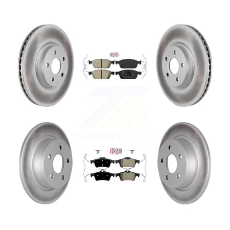 Front Ceramic Rear Semi-Metallic Pad Coated Disc Brake Rotor Kit For Ford Transit Connect KGA-102509