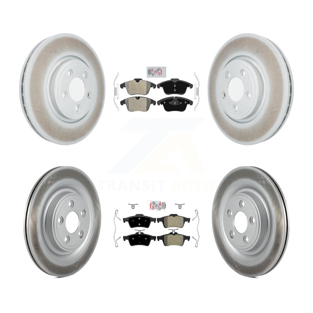 Front Rear Semi-Metallic Pad Coat Brake Rotor Kit For Jaguar XF XK Vanden Plas S-Type XJ8 KGA-102512
