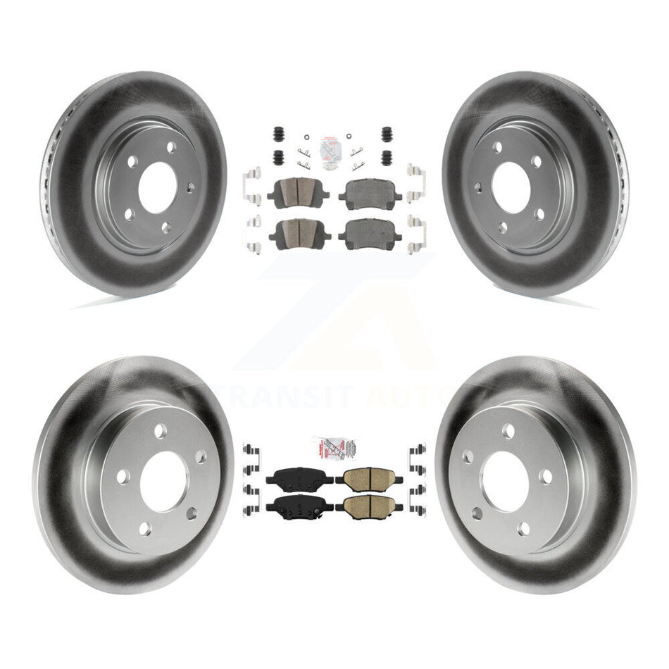 Front Rear Ceramic Pad & Coated Brake Rotor Kit For Chevrolet Malibu Pontiac G6 Cobalt G5 KGA-102516