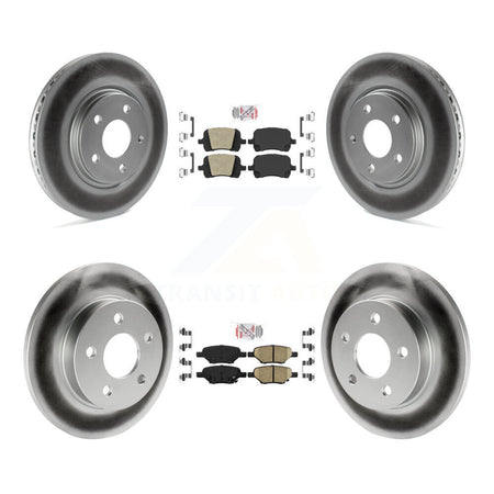 Front Rear Ceramic Pad & Coated Brake Rotor Kit For Chevrolet Malibu Pontiac G6 Cobalt G5 KGA-102517