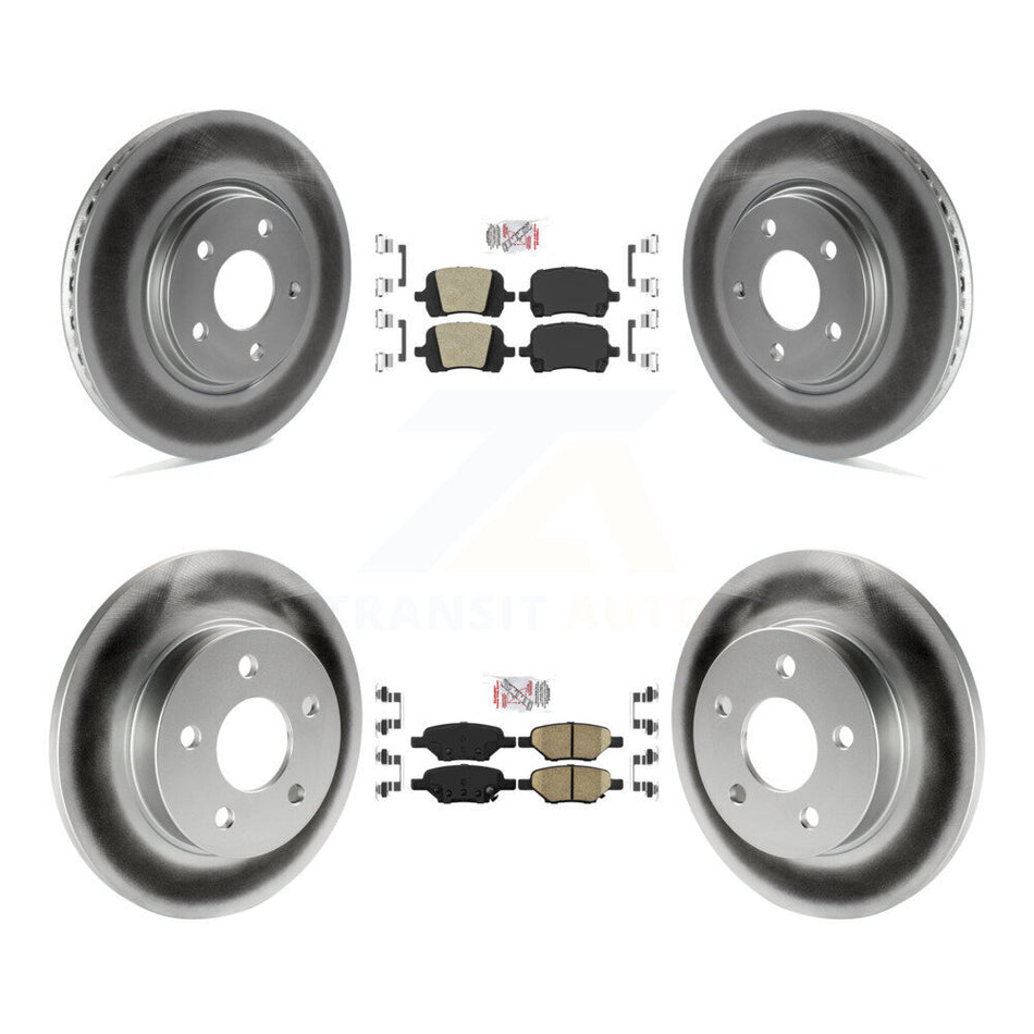 Front Rear Ceramic Pad & Coated Brake Rotor Kit For Chevrolet Malibu Pontiac G6 Cobalt G5 KGA-102517
