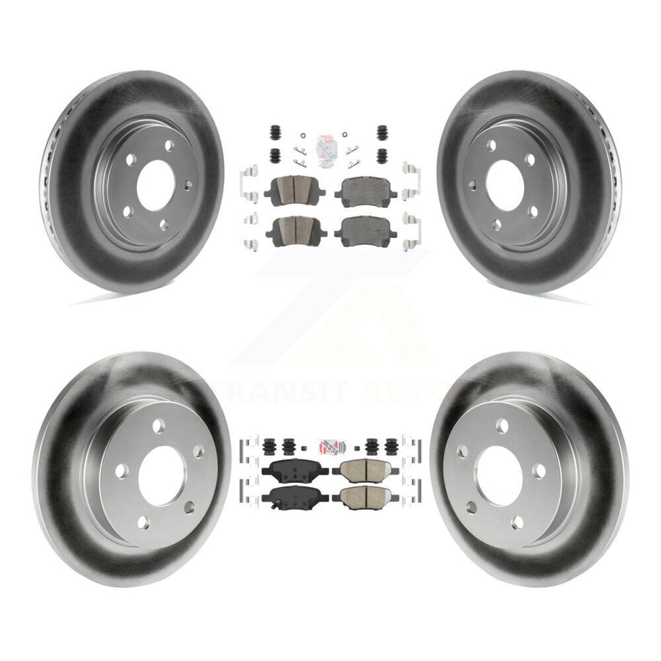 Front Rear Ceramic Pad & Coated Brake Rotor Kit For Chevrolet Malibu Pontiac G6 Cobalt G5 KGA-102518