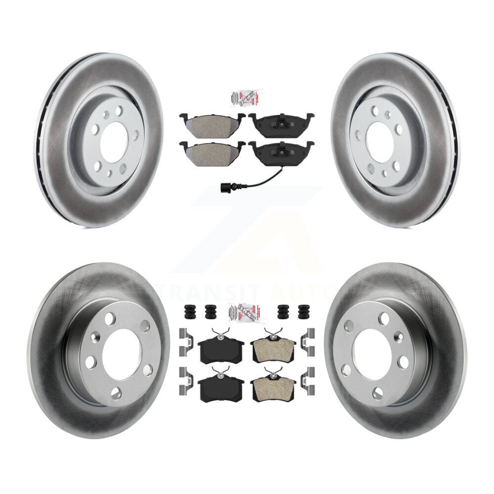 Front Rear Semi-Metallic Pads And Coated Disc Brake Rotors Kit For Volkswagen Beetle KGA-102589