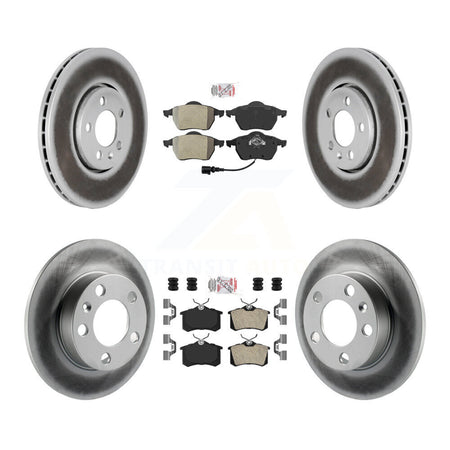 Front Rear Semi-Metallic Pads And Coated Disc Brake Rotors Kit For Volkswagen Beetle KGA-102592