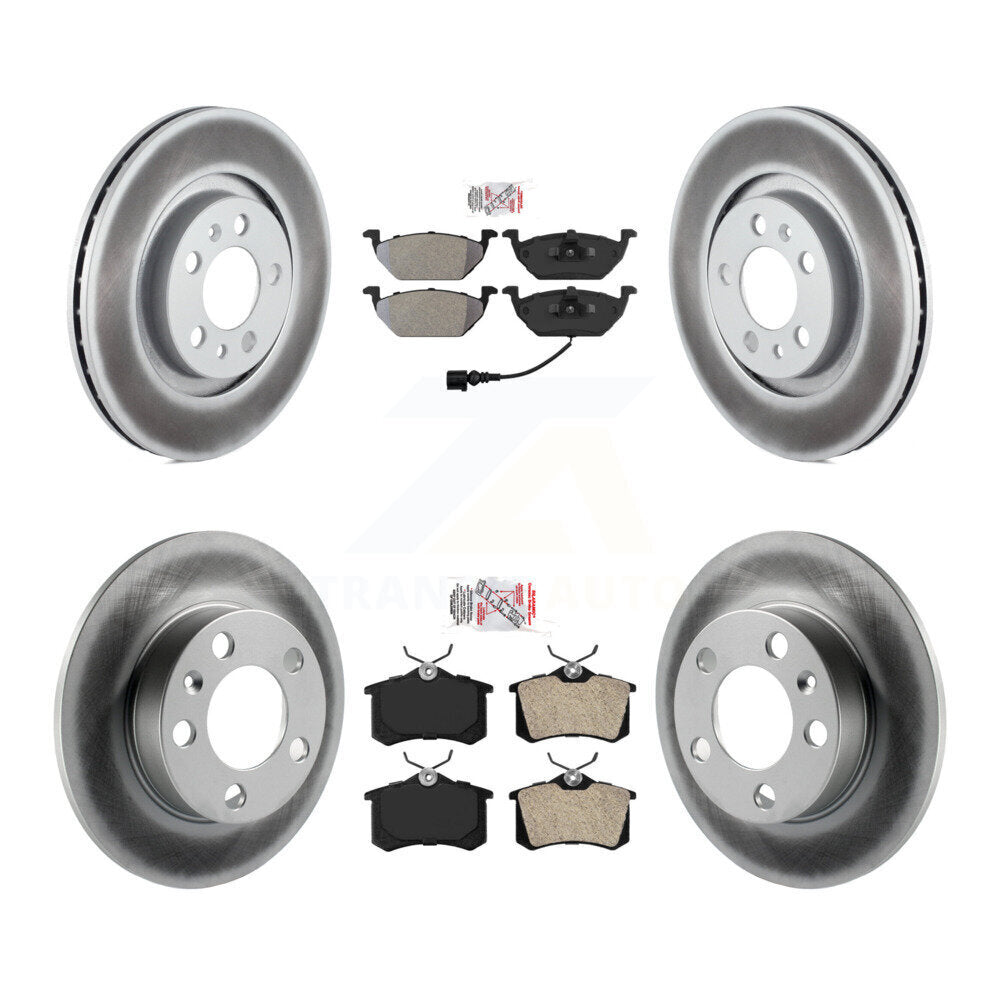 Front Rear Semi-Metallic Pads And Coated Disc Brake Rotors Kit For Volkswagen Beetle KGA-102593