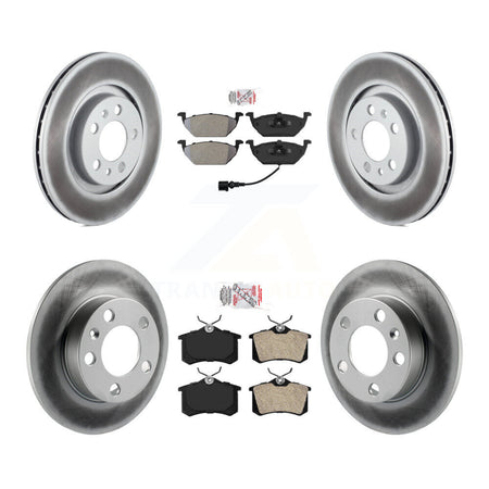 Front Rear Semi-Metallic Pads And Coated Disc Brake Rotors Kit For Volkswagen Beetle KGA-102593