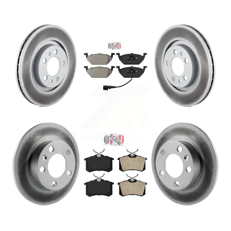 Front Rear Semi-Metallic Pads And Coated Disc Brake Rotors Kit For Volkswagen Beetle KGA-102593