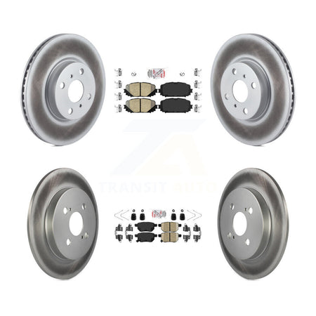 Front Rear Ceramic Pads And Coated Disc Brake Rotors Kit For Toyota Yaris KGA-102615