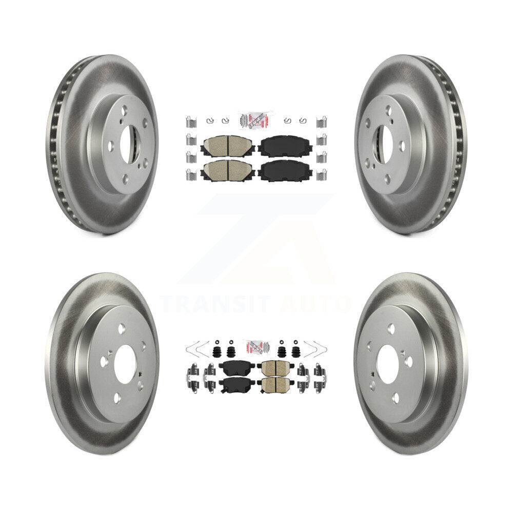 Front Rear Ceramic Pad Coated Disc Brake Rotors Kit For Toyota Prius Lexus CT200h Plug-In KGA-102617