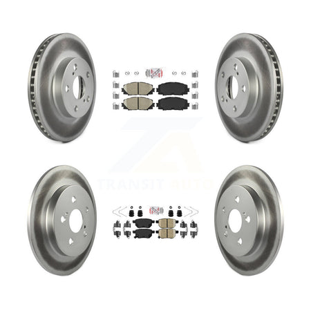 Front Rear Ceramic Pad Coated Disc Brake Rotors Kit For Toyota Prius Lexus CT200h Plug-In KGA-102617