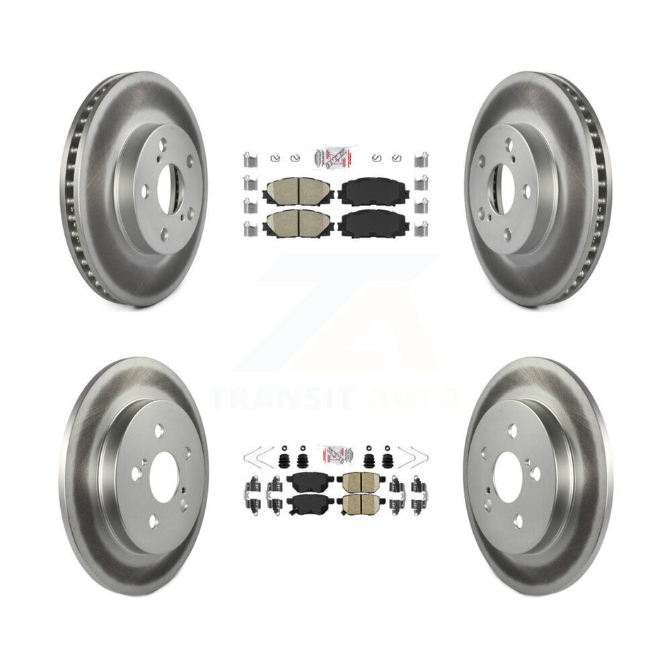 Front Rear Ceramic Pad Coated Disc Brake Rotors Kit For Toyota Prius Lexus CT200h Plug-In KGA-102617